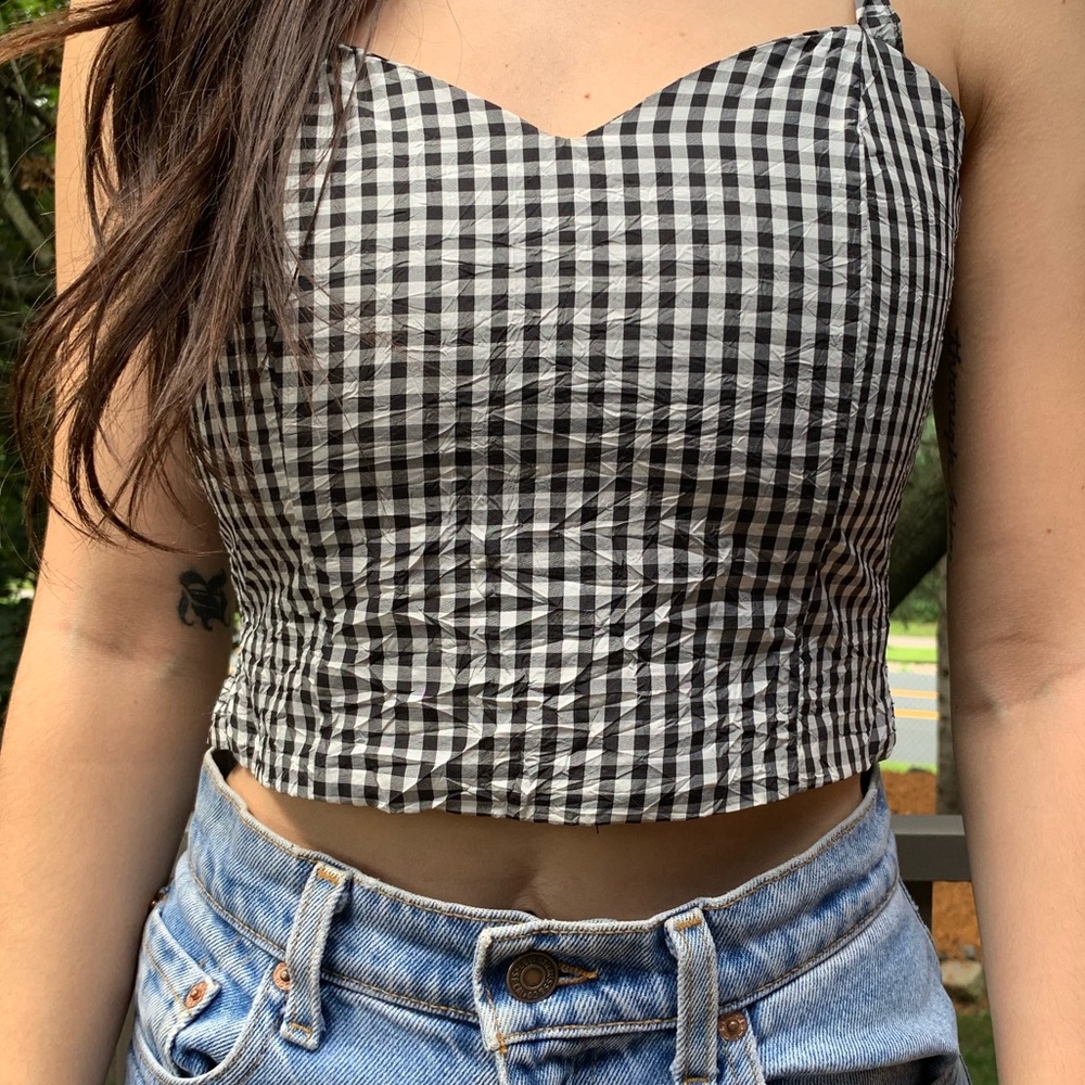 Gingham crop top